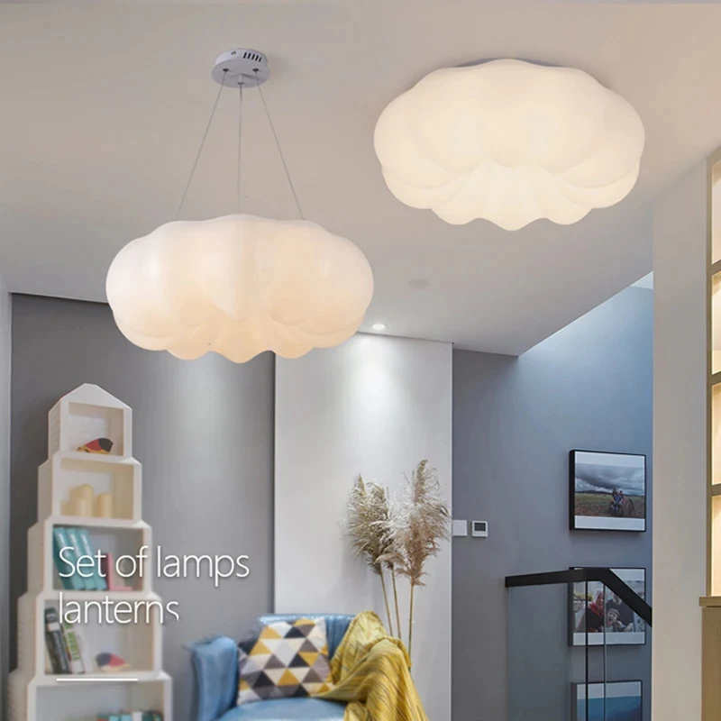 Modern Led Could Pendant Lights Nordic Designer Hanging Lamps for Living Room Bedroom Cafe Restaurant Suspension Luminair