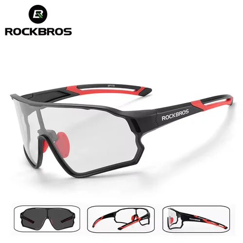 Imagen 1 del producto ROCKBROS Gafas Fotocromaticas Ciclismo Gafas De Sol Polarizadas Hombre Mujer Gafas Anti Reflejante A Prueba De Viento UV400 Poralizada Hombre Equipos De Ciclismo