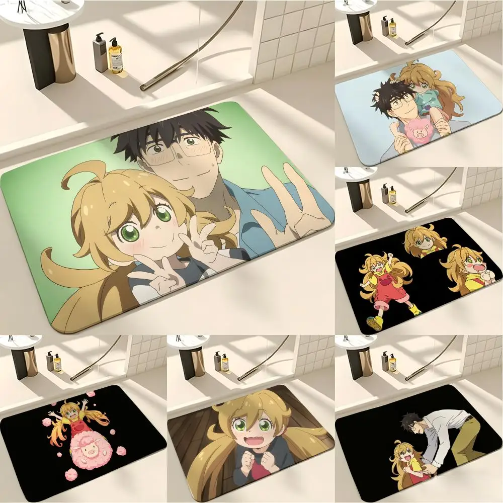 Hit Anime S-Sweetness L-Lightning Floor Mat Absorbent Floor Mat Non-Slip Entrance Rug for Bathrooms Restrooms and Toilets