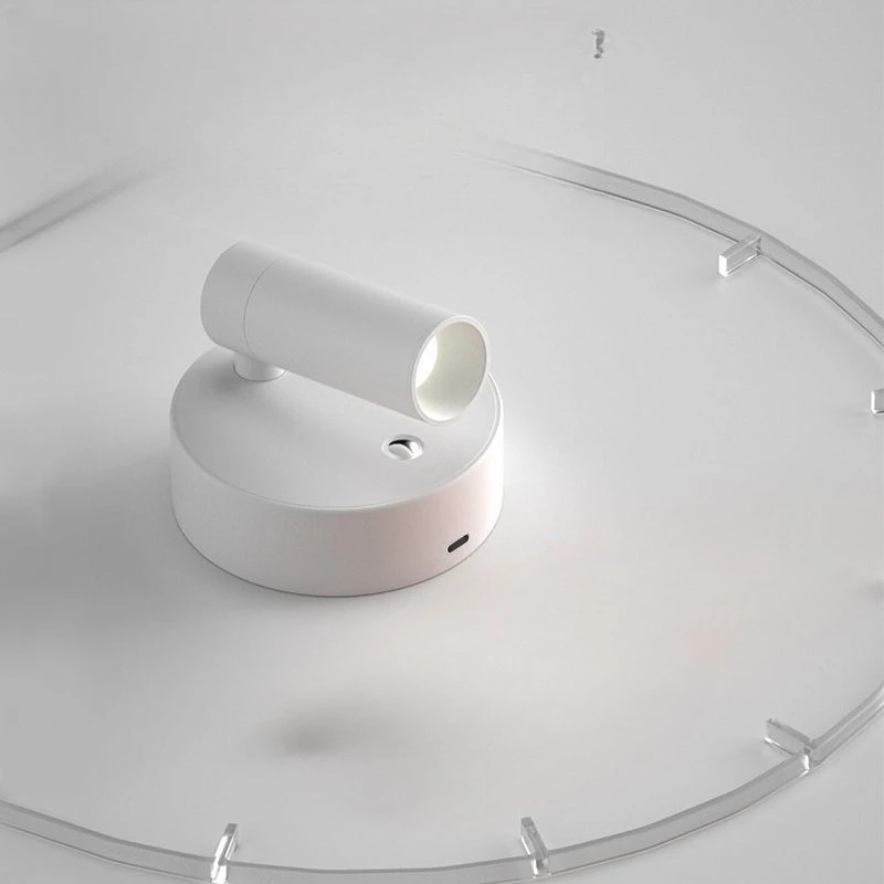 

A No wiring charging wall lamp, wireless magnetic spotlight night light, no punching bedroom bedside reading lamp