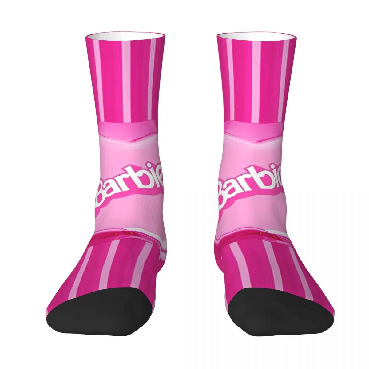 Medias con Logo de Barbie, calcetines para adultos y hombres, calcetines Harajuku medianos suaves, calcetines de diseño antibacteriano para ciclismo de otoño, Idea de regalo