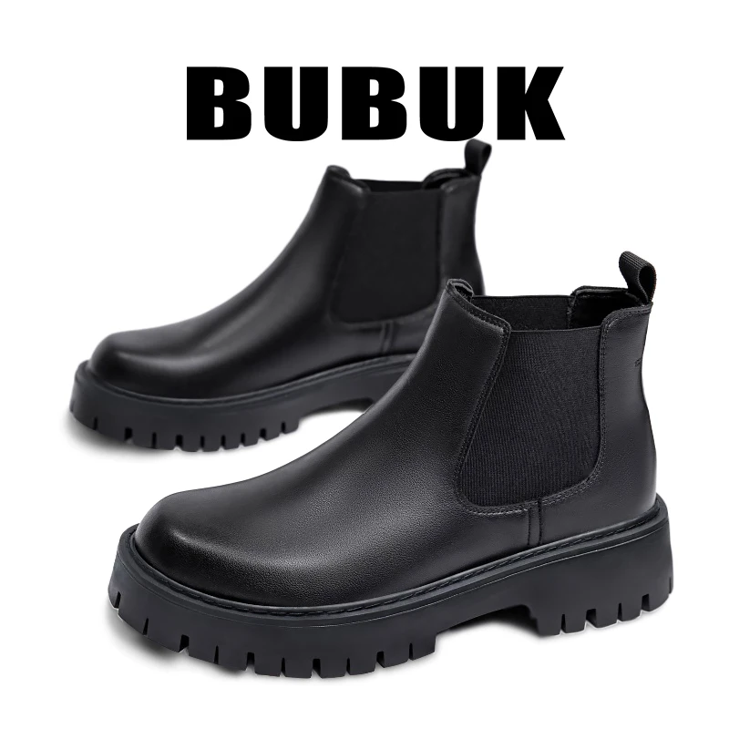 

Bubuk Trendy Men's Shoes, Fashionable Casual Short Boots, Versatile British Style Business Formal Men's Shoes, Ankle Boots with Slip-On Design Suitable for Daily Casual Office Wear, Casual Trendy Men's Boots