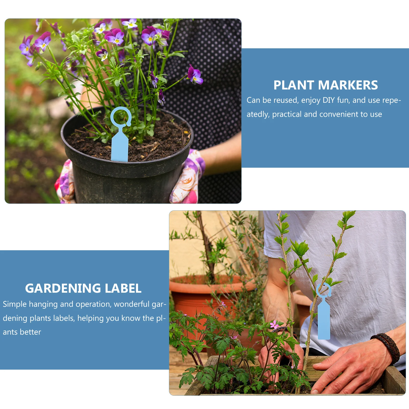 

100 шт. водонепроницаемые цветные пластиковые этикетки для растений, подвесные бирки для сада, детские маркеры, многоразовые этикетки для садоводства, бирки для деревьев