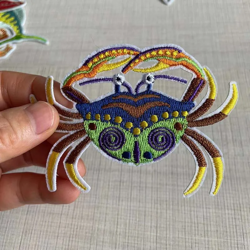 Cartoon Underwater World Animals,Cute Iron On Patch Embroidery Applique Fusible Patches,Heat Transfer Stickers For Clothing Kids