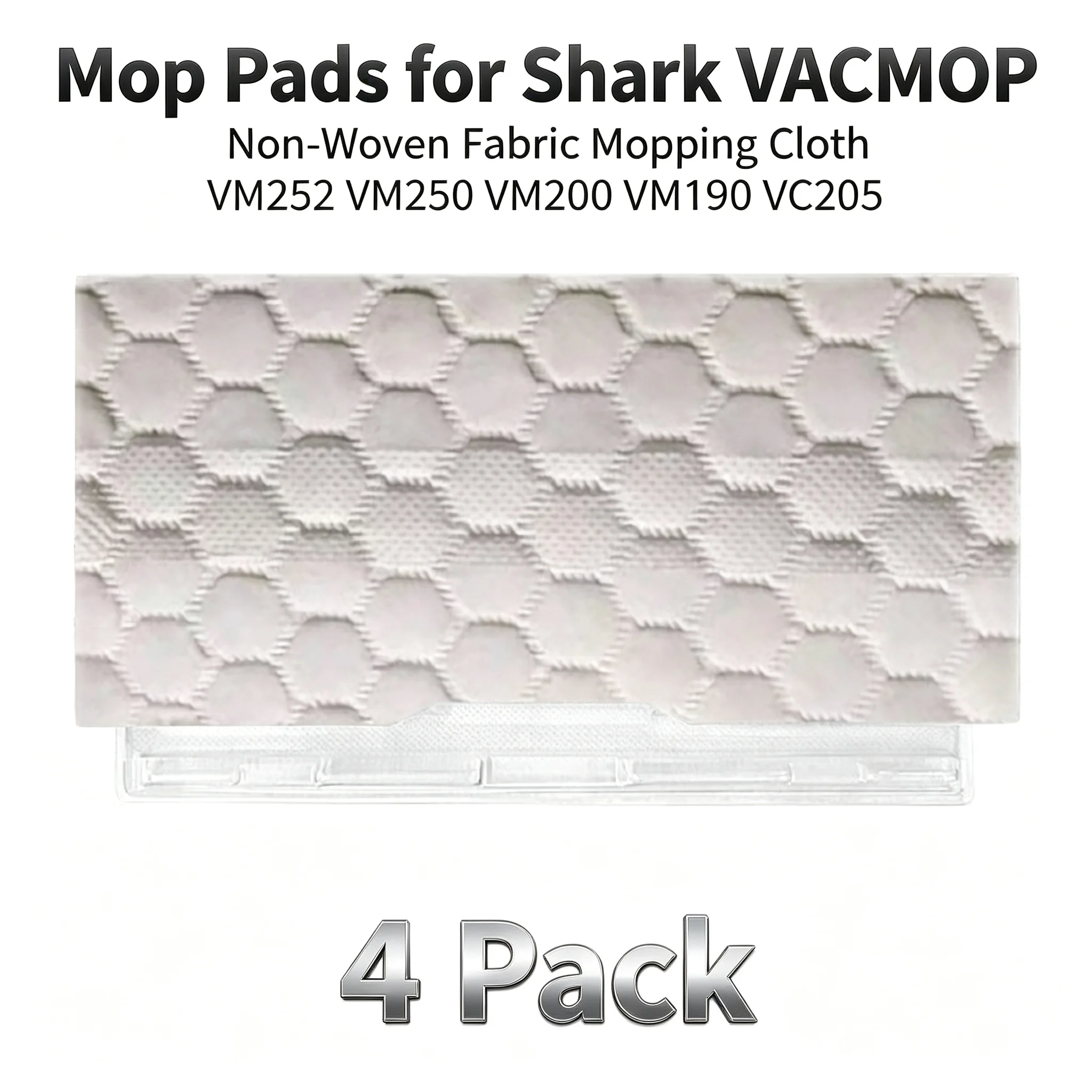 Disposable Vac Mop Pads Replacement for Shark VACMOP Non-Woven Hard Floor Refills VM252 VM250 VM200 VM190 VC205 QM250 VM251