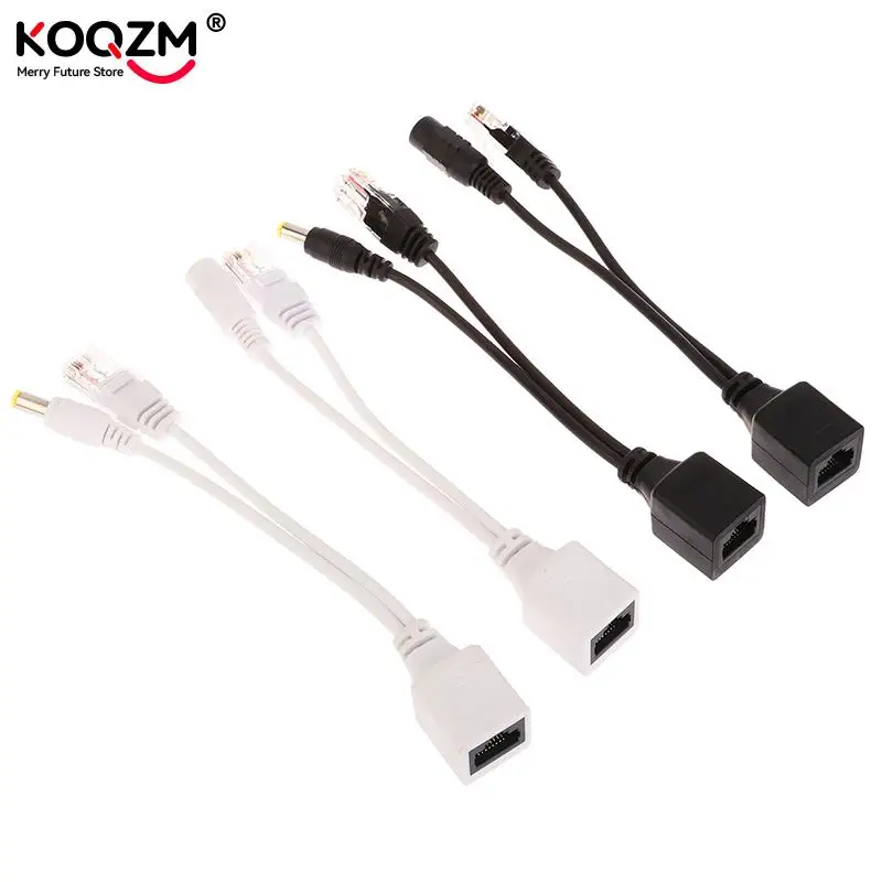 1set POE Cable Passive Power Over Ethernet Adapter Cable POE Splitter RJ45 Injector Power Supply Module 12V For IP Camea