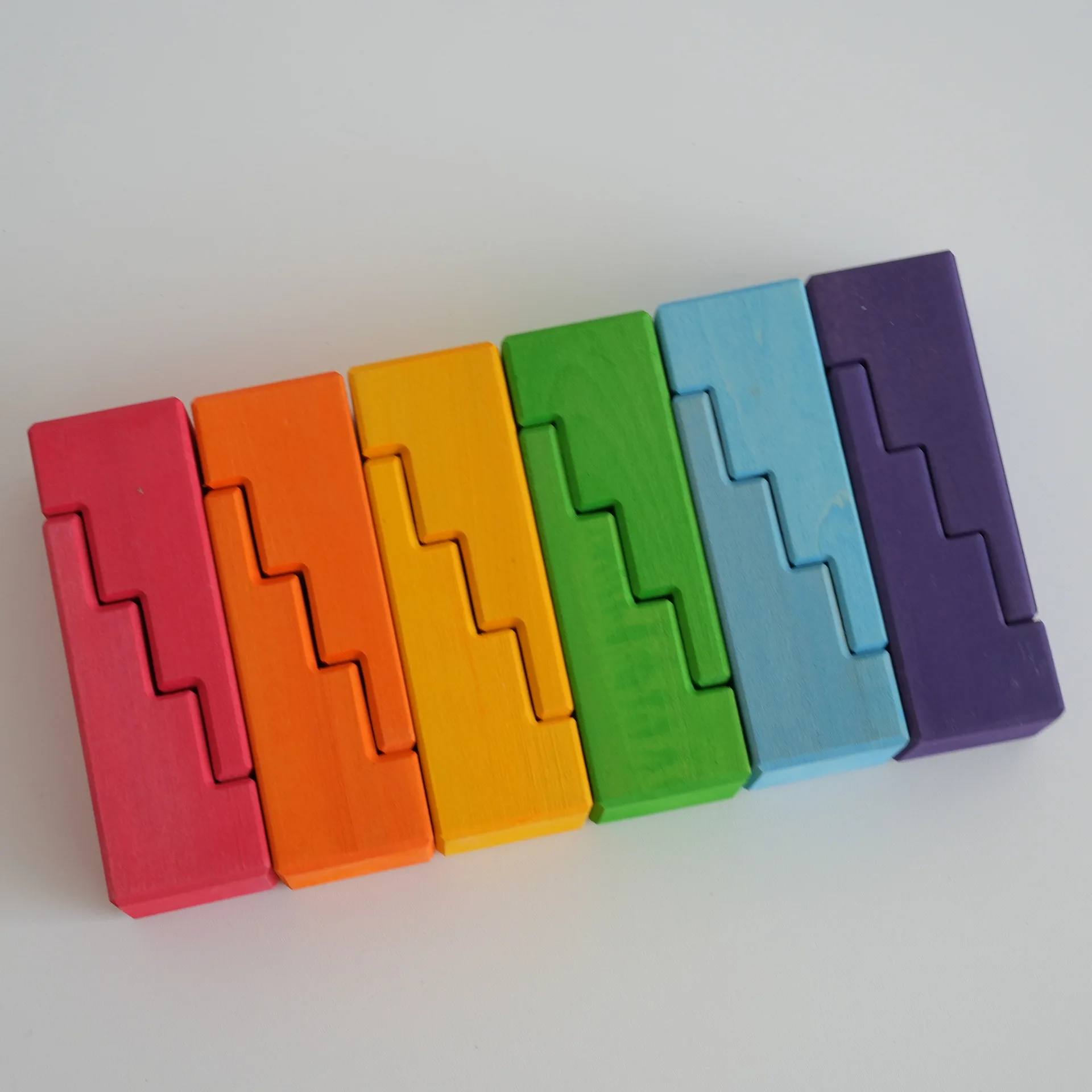 Staircase Colored Building Blocks Family Color Cognitive Toys Kindergarten Puzzle Building Blocks