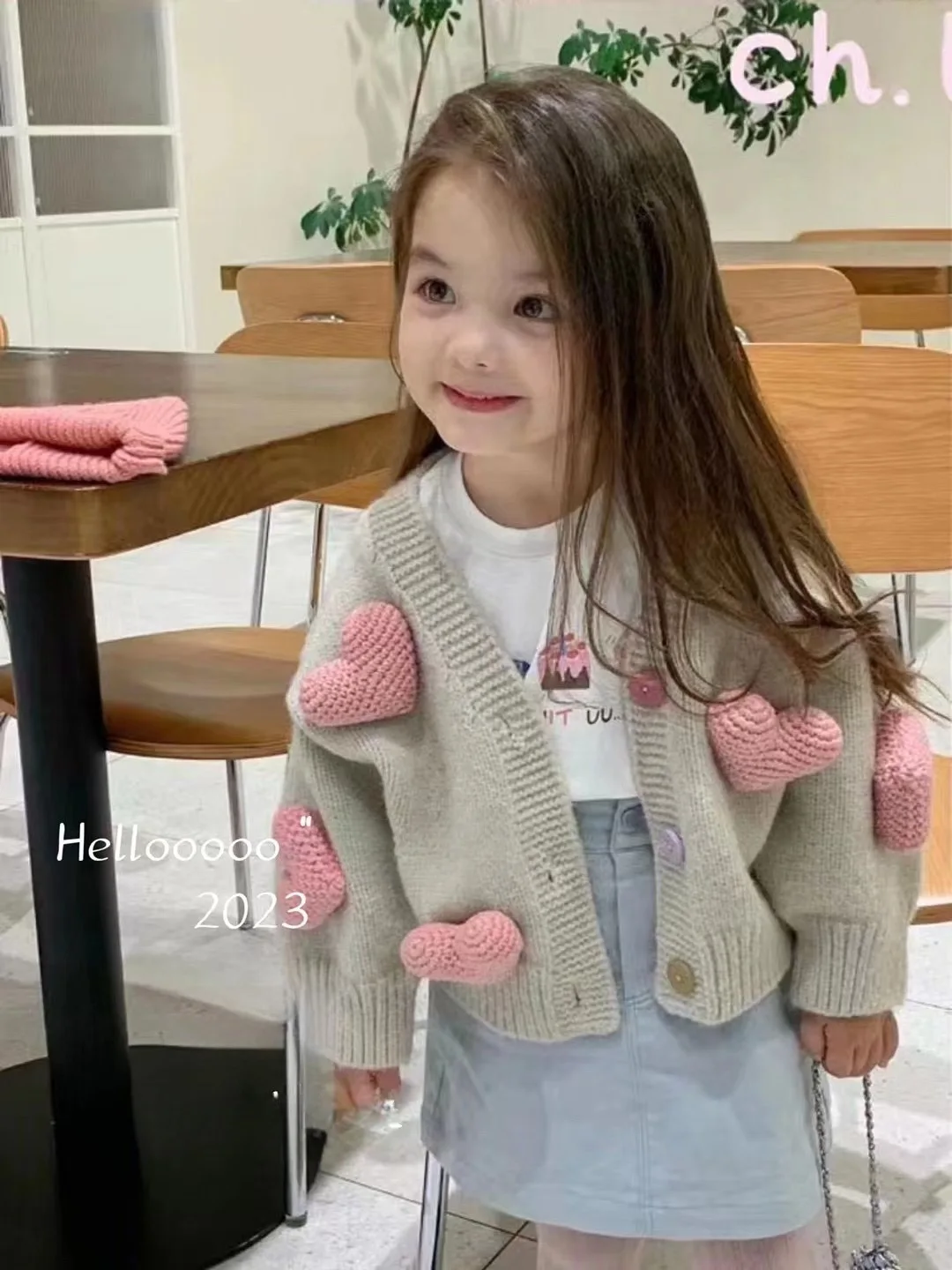 Knit Kids Sweaters Cardigan For Girl Autumn Winter 2023 Girls Cardigan Jacket Coat Cotton Korean Children Jumpers Girl Outerwear