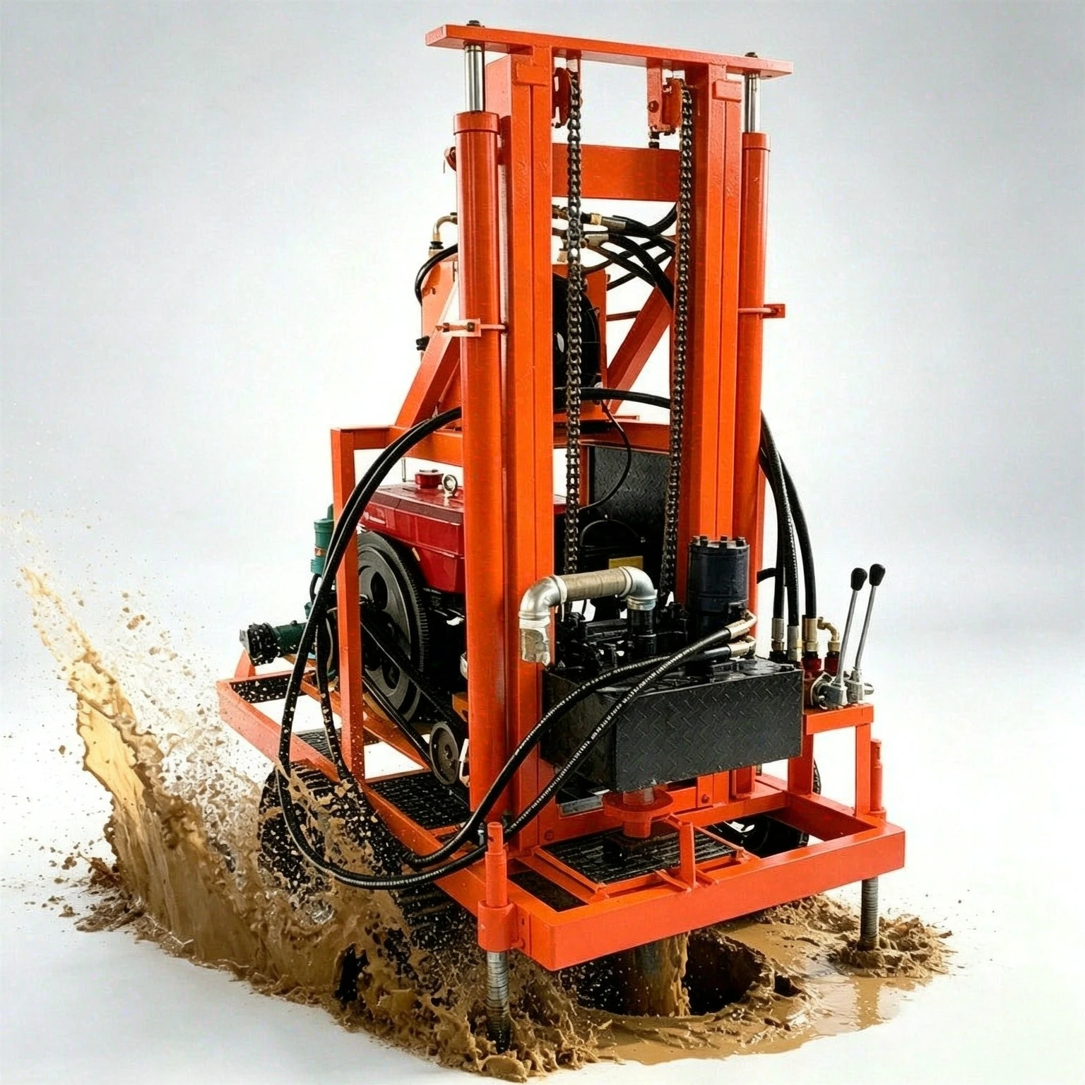 Hot Sale Multifunctional Hydraulic Water Well Drilling Rig Portable Borehole Drilling Machine For Farm Home Water Well Project