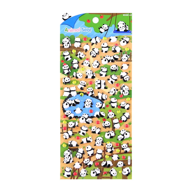 3D Puffy Animal Stickers Cute Cat Panda Penguin Shiba Inu for Kids DIY Craft Reward Scrapbook Phone Decoration view 6