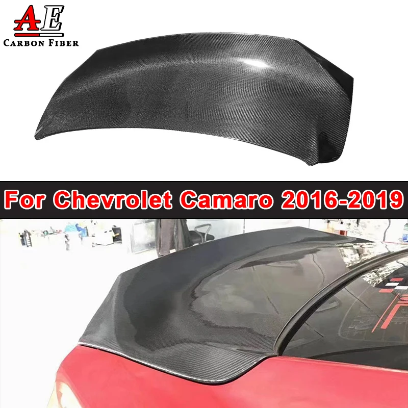 For Chevrolet Camaro 2016-2019 Trunk Lid Board Decklid Rear Bumper Guard Cover Plate Carbon Fiber Look Panel Body Kit