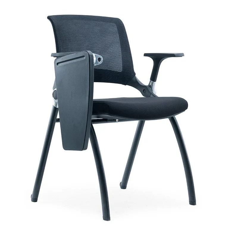 

Black mesh conference chair with small table board training with writing board table and chair integrated folding