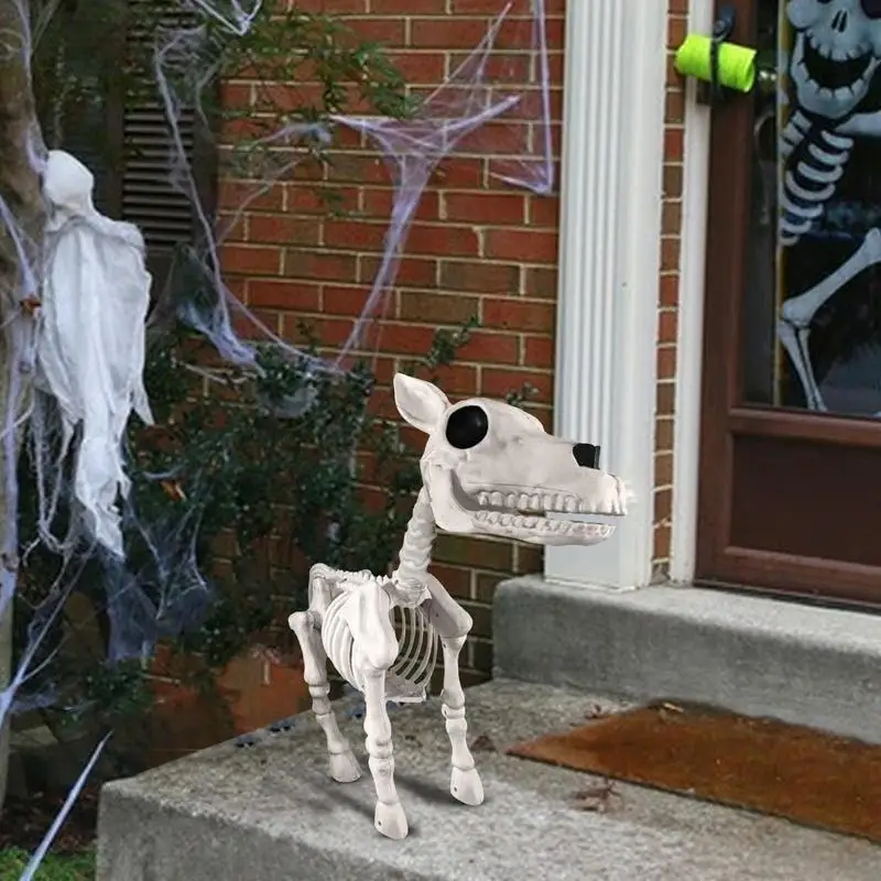 Halloween Horse Skeleton Tricky Graveyard Cow Skull Skeleton Spooky Halloween Horror Decoration Cow Bones Skeleton 2024 Party