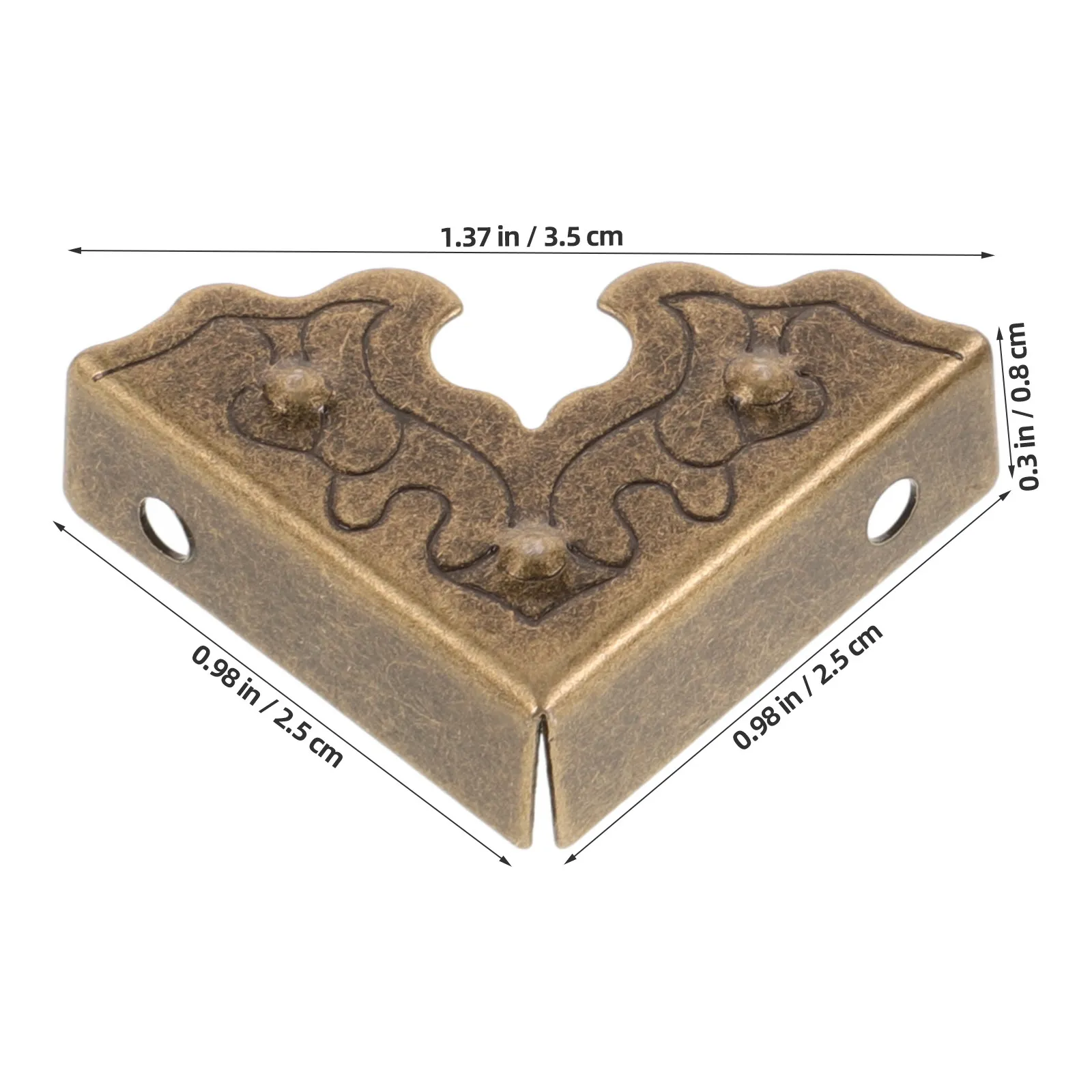 20Pcs Vintage Iron Box Corner Protectors Retro Decorative Metal Guards for Jewelry Gift Wooden Boxes Cabinet Cupboard Frame - view 2