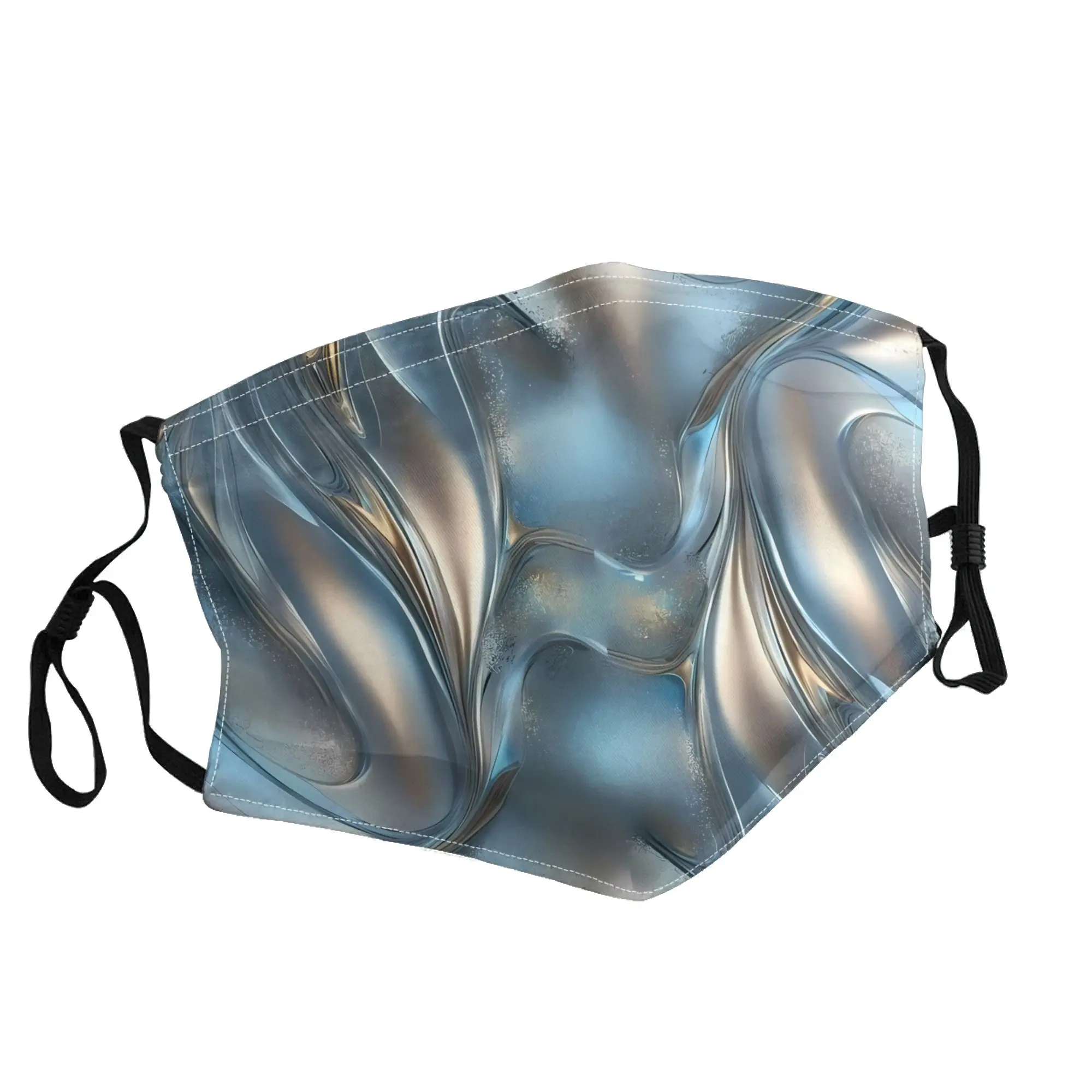 

Silver Silk Wave Mask Unisex Outdoor Fashion Printed