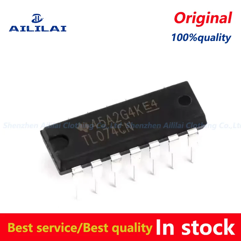 10pcs 100% New TL074CN TL074 Low power op amp chip is directly inserted into DIP-14