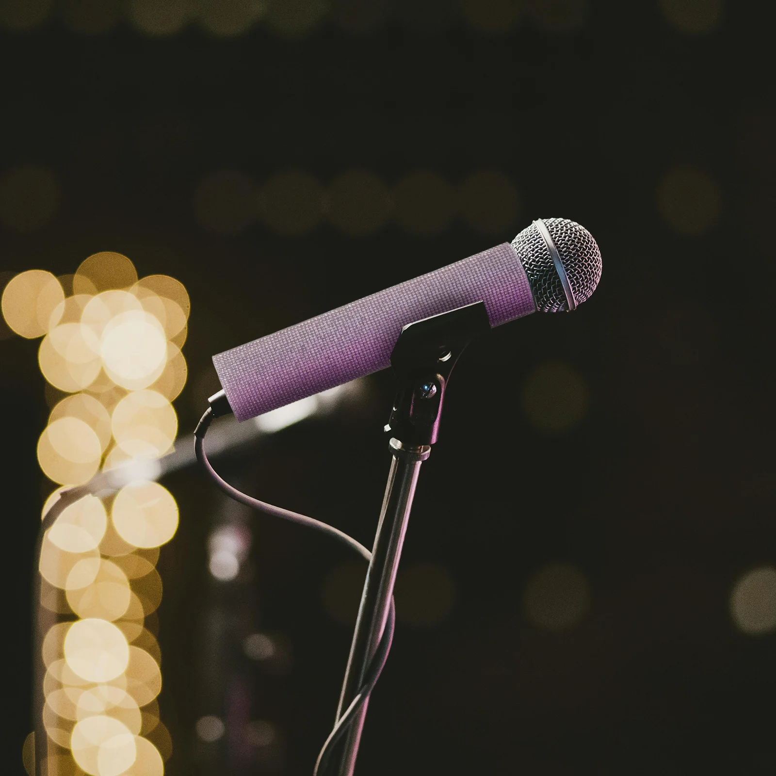 تألق حجر الراين ميكروفون كم ميكروفون لاسلكي بلينغ غطاء مقبض حامي مرحلة الأداء كاريوكي حفلة بريق كم