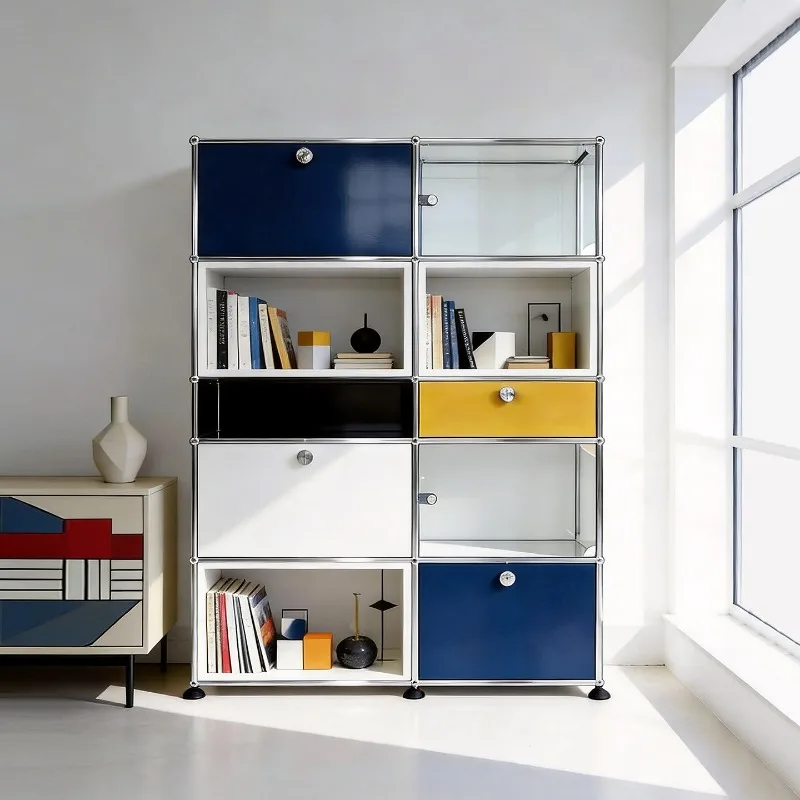 

Bookcase floor module metal free combination study storage cabinet