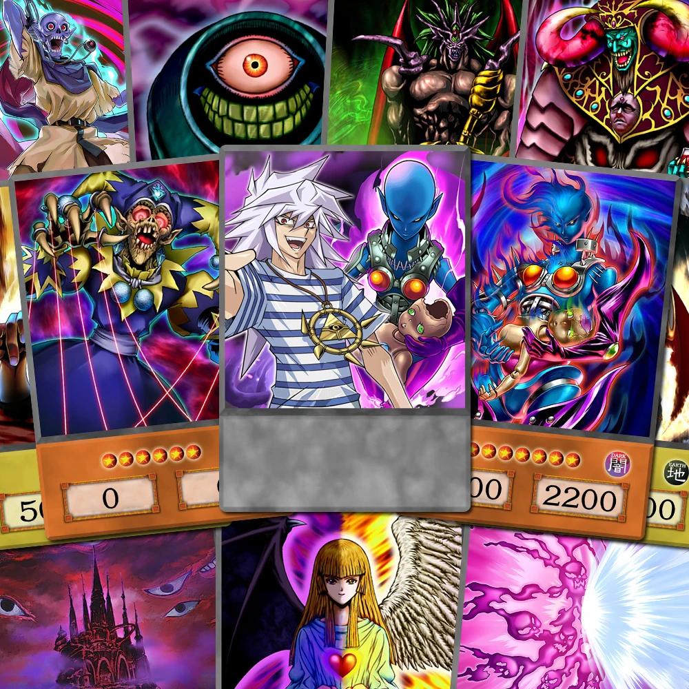 

50pcs/set YGO Yami Bakura Occult Deck Orica Battle City Necrofear Destiny Board Spirit Message Anime Style Paper Cards
