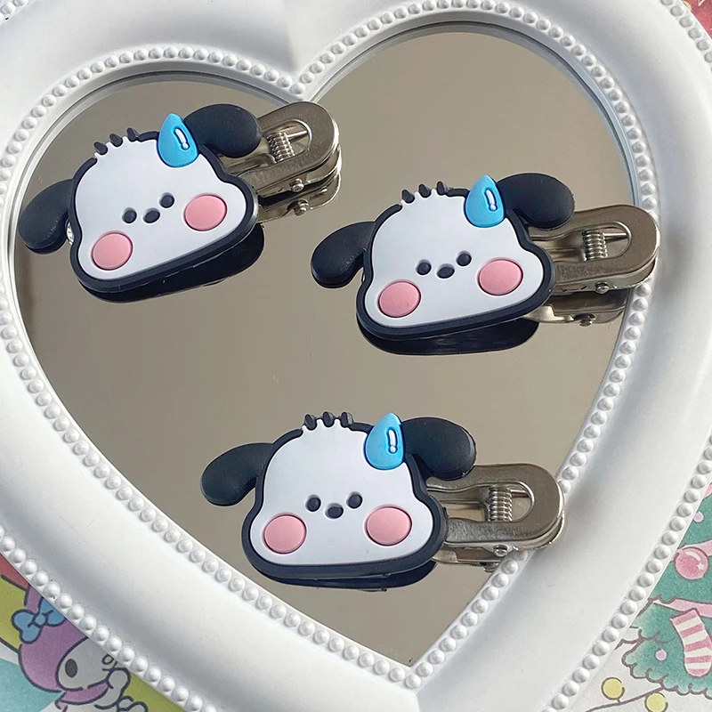 Clip de agarre de Pochacco de Sanrio de dibujos animados, horquilla linda, Clip de pico de pato, tocado de niña, accesorios para el cabello adhesivos suaves, Clip de tiburón