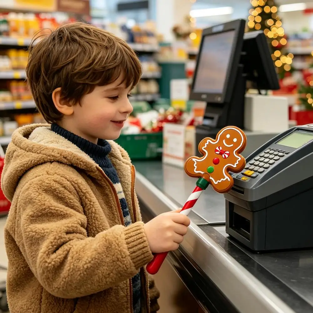 Magical Christmas Wand 3d Printed Christmas Contactless Payment Wand Candy Cane Card Holder Stick Holiday Checkout for Kids