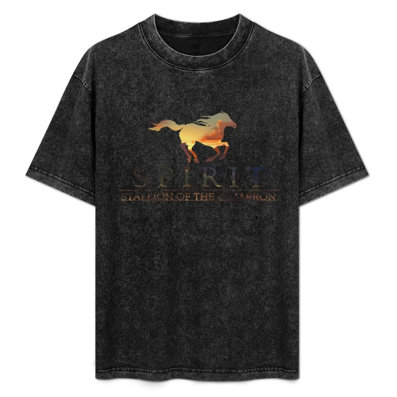

Spirit stallion of the cimarron T-Shirt Minimalist Plain Crew Neck T-Shirt