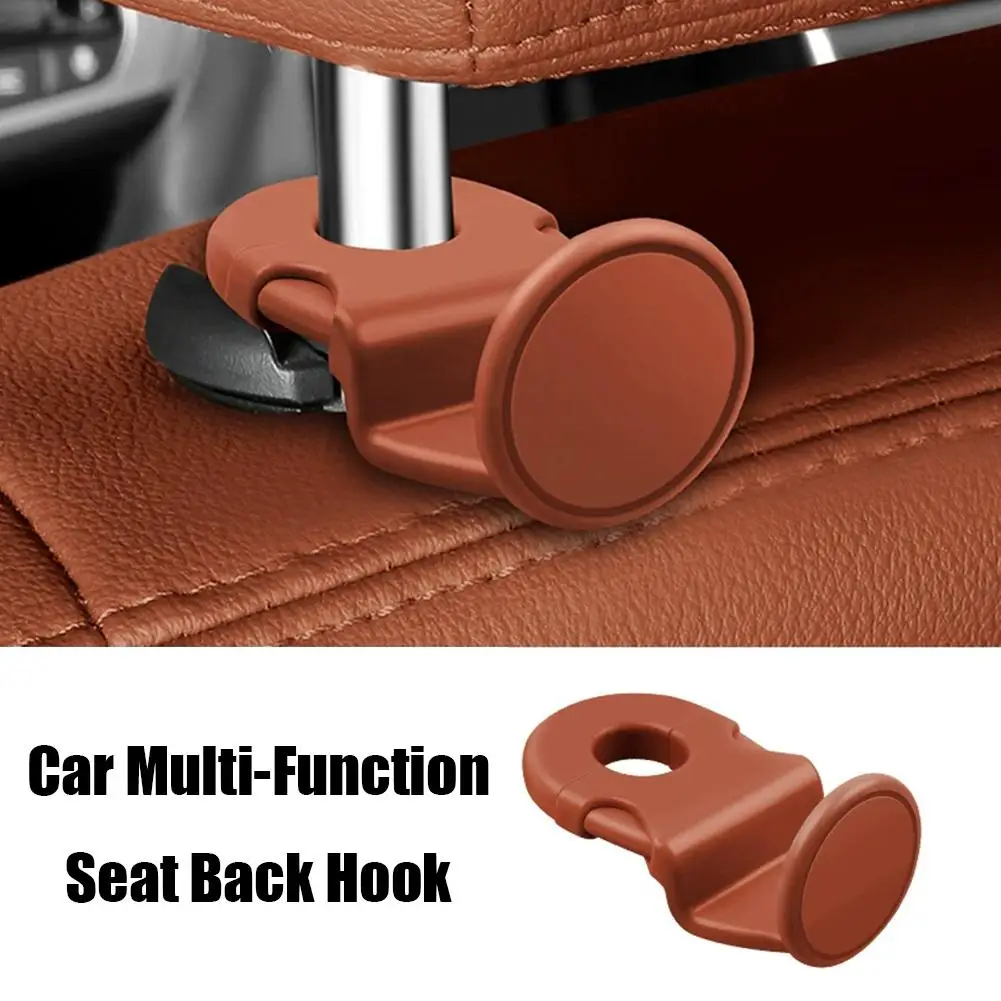 1/2pcs Car Seat Headrest Hook Belt Rope Anti-Slip Storage Hanger Car Seat Hook Durable ABS Rear Headrest Hanger Hidden Organizer