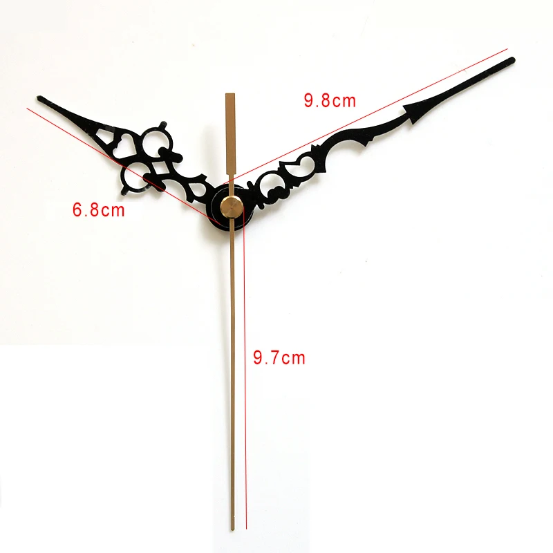 1set SKP Shaft Clock Hands 19 Black&Gold Just Hands Metal Aluminum Quartz Clock Accessory High Quality DIY Kits