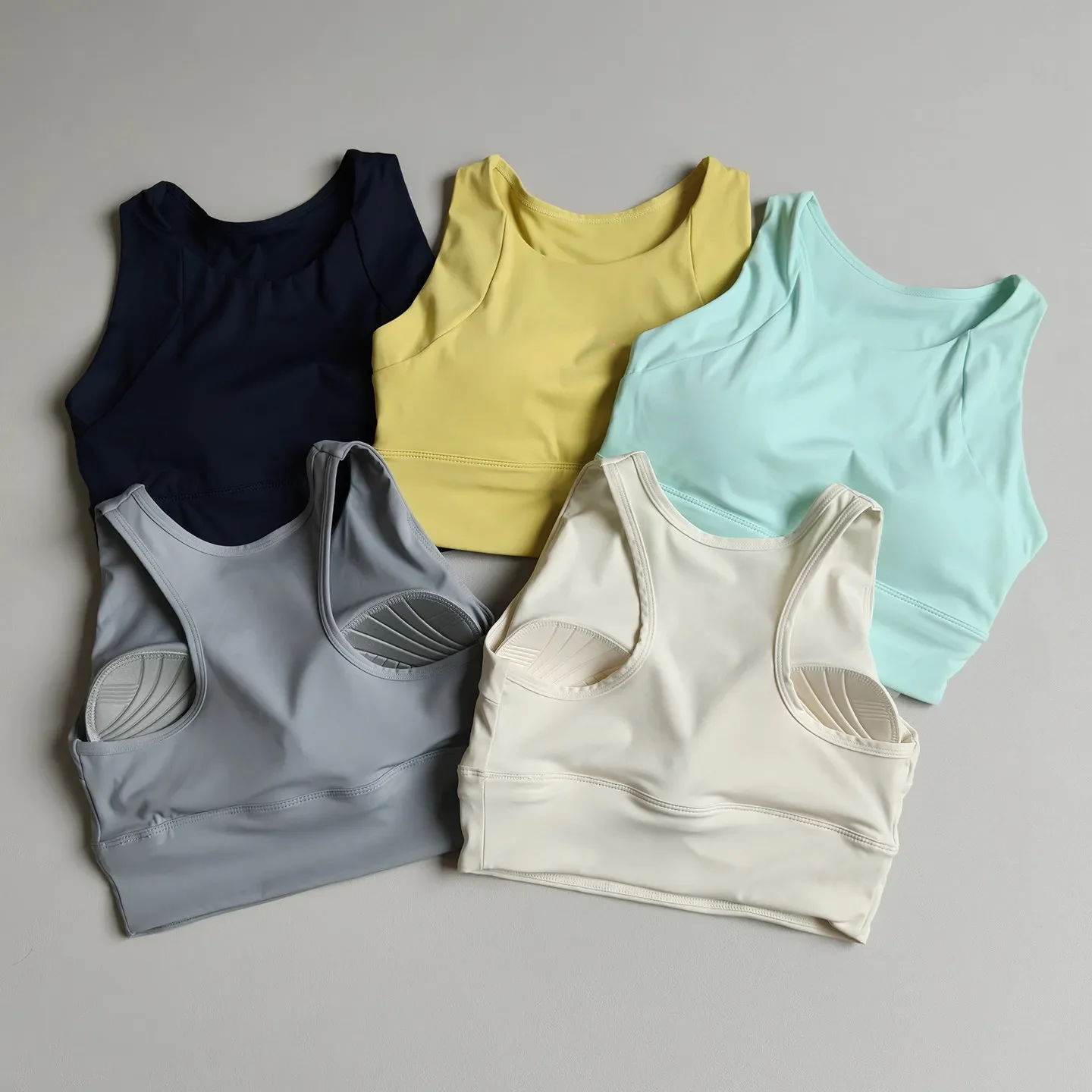 Women's High-Intensity Yoga Vest Push-Up Sports Bra Breast-Shrinking All-In-One Top Breathable Running Training Fitness Cloth