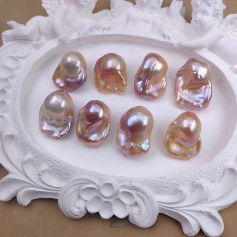 Strong Light 13x18mm Baroque Fish Tail Pearl Mermaid Pendant, Natural Pearl Necklace, Irregular Shaped DIY Material