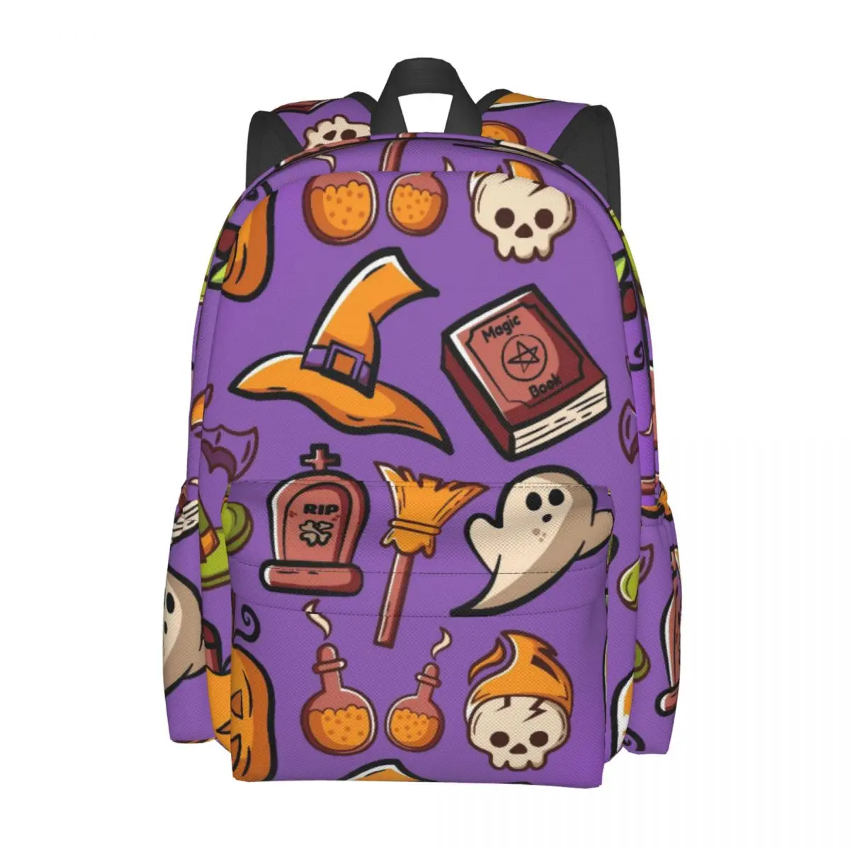 Halloween Pattern Large Capacity Student Backpack Casual Fashion Bookbag Travel Bag