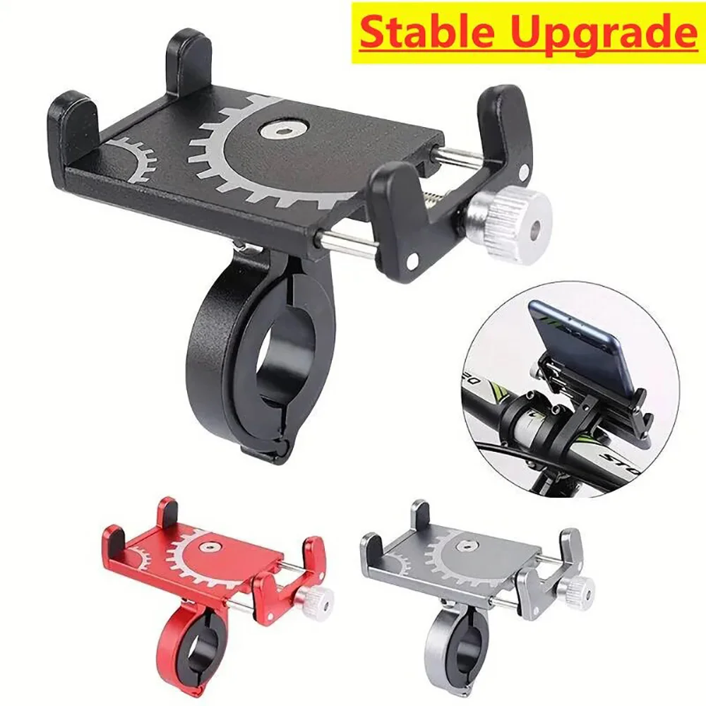 

Aluminum Alloy Bicycle Phone Holder Universal Anti-slip Stand Mount Stand Shockproof Bracket GPS Navigation Motorcycle Bracket