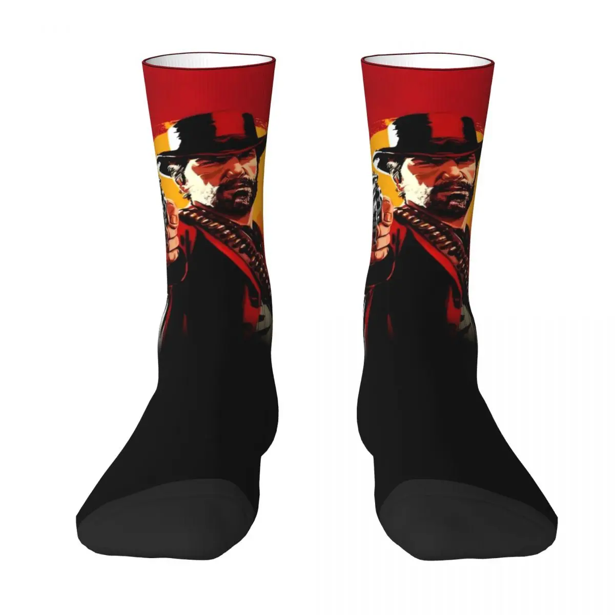 Red Dead Redemption Stockings Game Pattern Funny Socks Autumn Anti Sweat Socks Men's Skateboard Breathable Socks