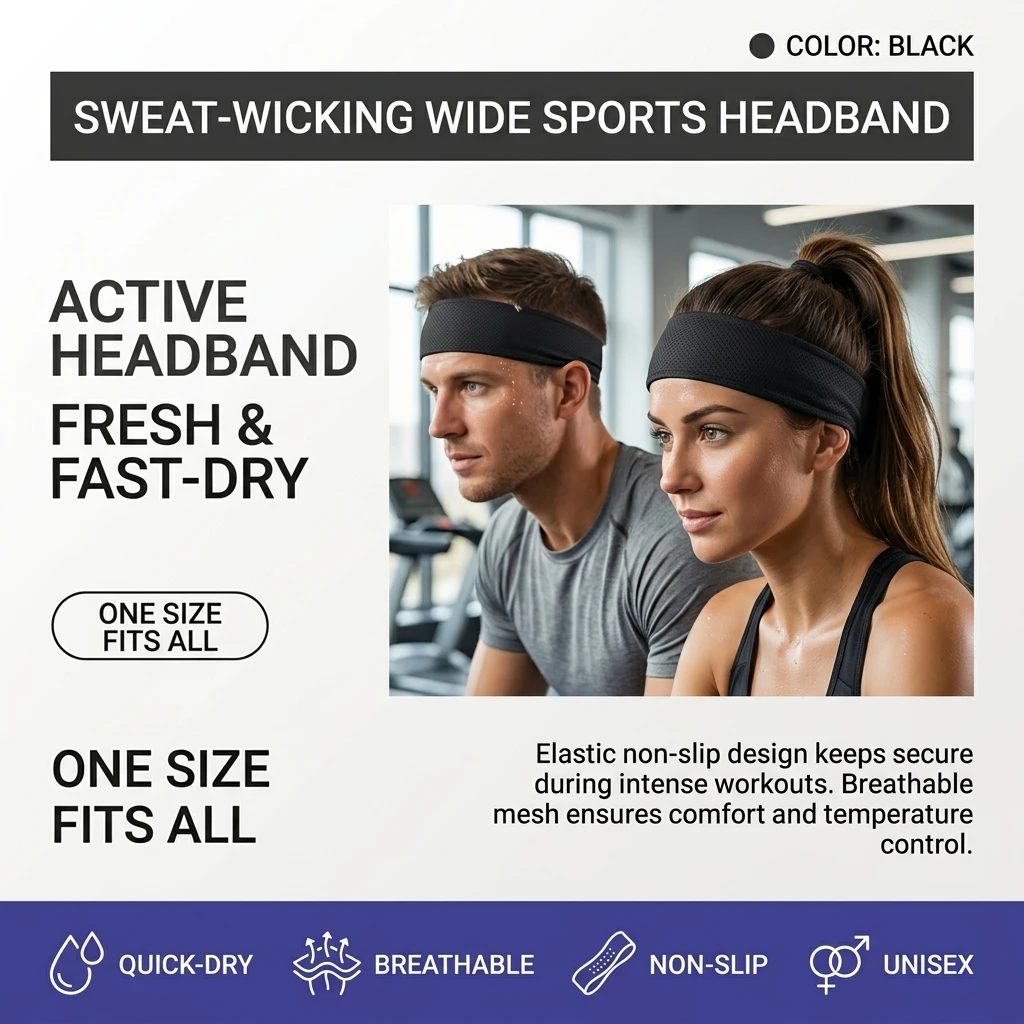 Breathable Sports Headband Moi - огляд і ціна Running Gear Headband
