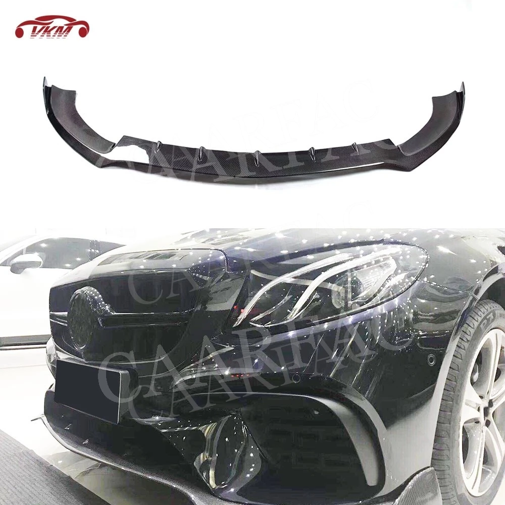 

Carbon Fiber Front Bumper Lip Chin Splitters Spoiler for Mercedes Benz E Class W213 E63 2017 2018 2019 FRP