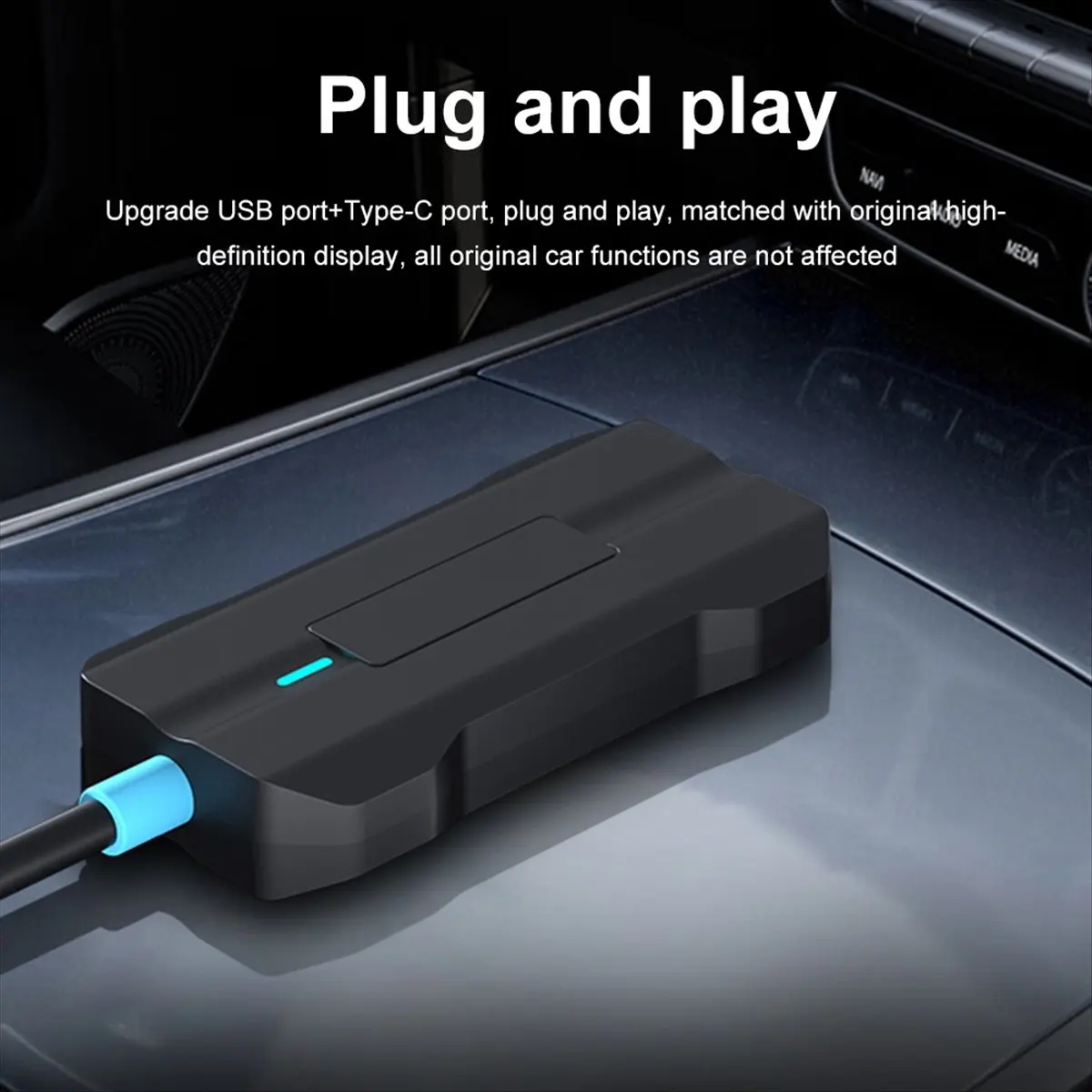 【ELEVATE LIFE】Carplay Wireless Adapter Converts Wired to Wireless CarPlay Dongle Plug Play Wireless Adapter Connect for