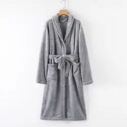 Soft Fluffy Bathrobe Cozy Unisex Winter Bathrobe with Lace Up Design Thick Warm Material Water Absorbent Features for Ultimate