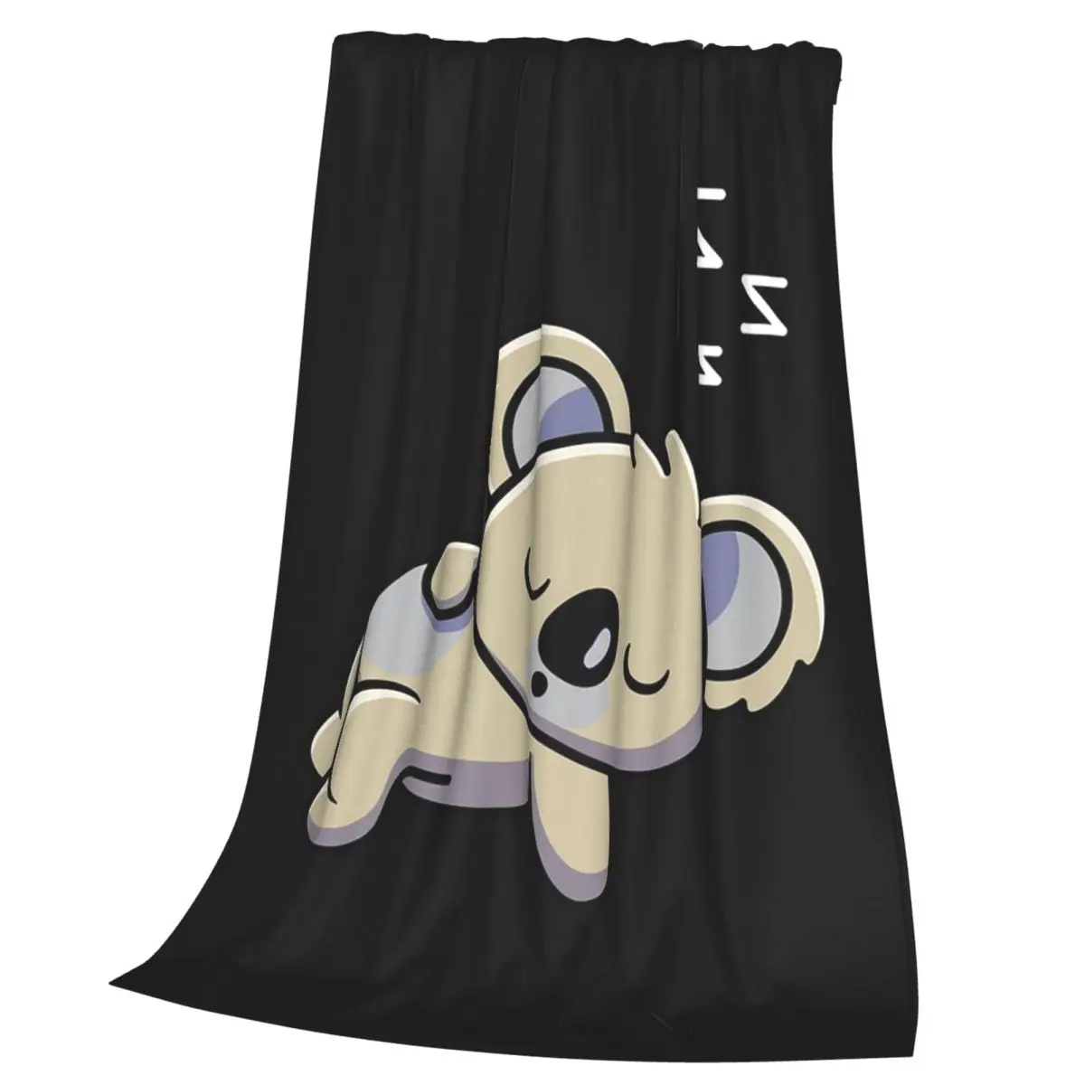 Cute Baby Koala Sleeping Good Night Blankets Soft Warm Flannel Throw Blanket Plush for Bed Living room Picnic Travel Home Sofa