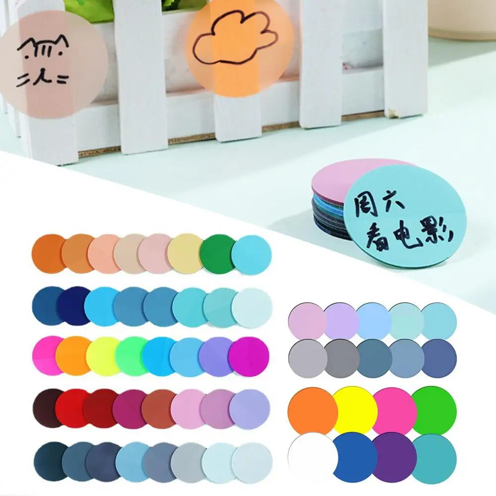 Transparent Book Markers Writable Sticky Notes Waterproof Translucent Sticky Note Pads Smooth Writing Round Design For Office