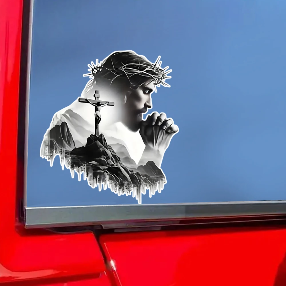 12x13cm Jesus Faith Vinyl Decal - Suitable for Cars, Laptops, Windows and More - Durable Self-Adhesive Sticker for Indoor Use