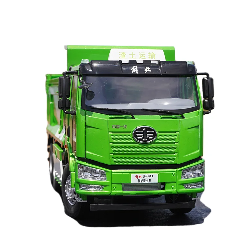 Diecast 1/24 Faw Jiefang Liga Modelo Carros Faw Jiefang J6P 6*4 Smart Muck Truck Play Veículos Brinquedos para Meninos Presente Caixa Original