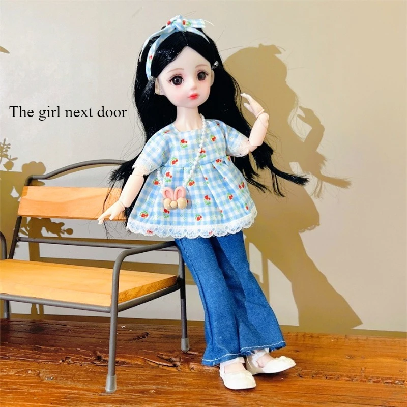 New Fashion Cute Casual 30cm Doll Clothing 1/6 BJD Doll Set Princess Dress Girl Toy Gift Doll Accessories Holiday Gift