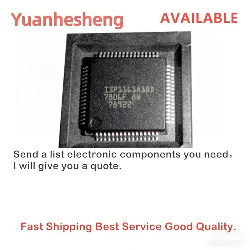 5pcs/lot  Original Universal Serial Bus single-chip host and device controller QFP ISP1161A1BD