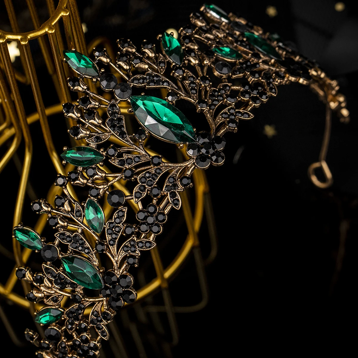 Luxus Kristall Strass Krone Krone Mode handgemachte Tiara für Frauen klassische Prinzessin Haarschmuck für wichtige Anlässe – Detail 10