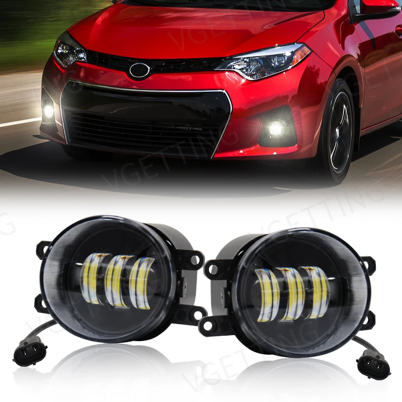 Zespół świateł przeciwmgielnych do Toyoty Corolla Camry Yaris RAV4 4Runner Prius Highlander 2011 2012 2013 Reflektor biały LED Soczewka 12V
