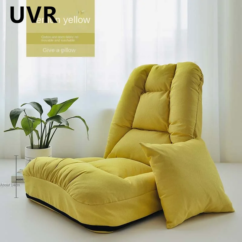 UVR Floor Lazy Sofa Single Tatami Household Folding Sofa Bed Balcony Window Chaise Lounge Chair Living Room Reading Chair