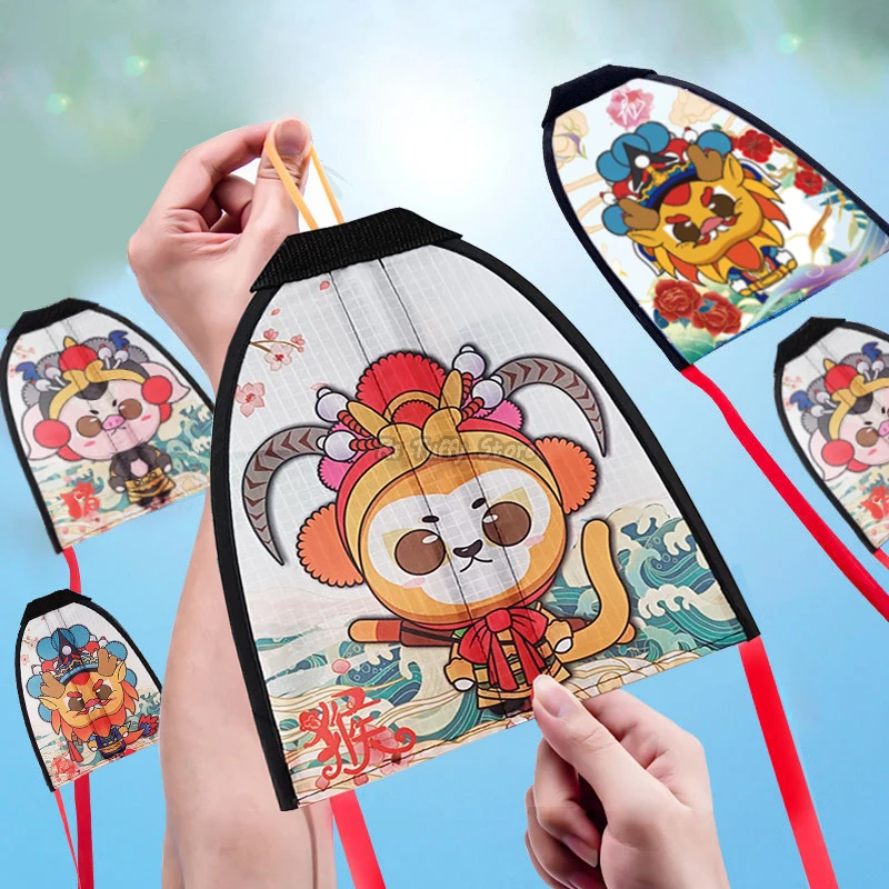 

Flying Toys Kite Kids Portable Kite Play Games Cartoon Elastic Catapult Easy To Fly Outdoor Entertainment Toy for Girls Boys