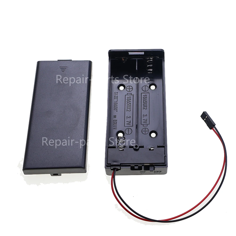 حامل بطارية AA/صندوق في السلسلة مع مفتاح غطاء وموصلات توصيل PH2.0/XH2.54/SM/DuPont ذكر/أنثى/DC5521