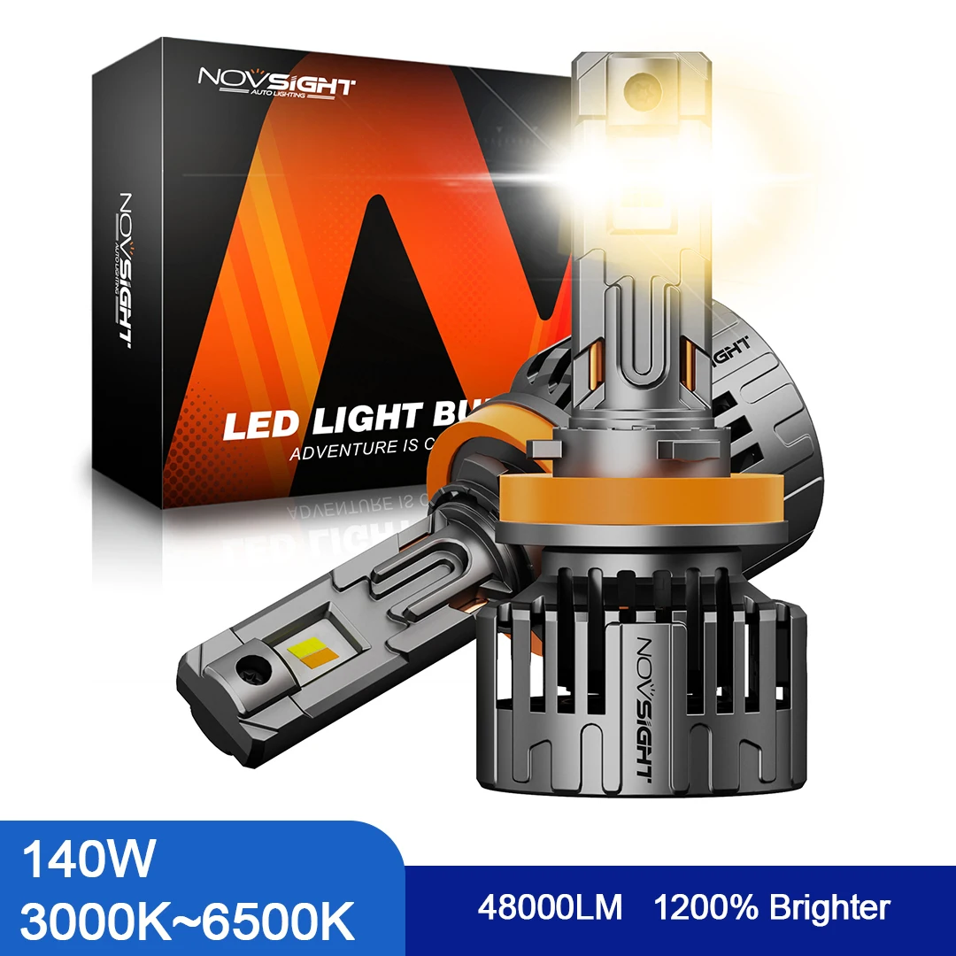 Novsight T24 LED Headlight H4/7/11 LED-Scheinwerfer CANBUS Hochleistungs 140W 9005/HB3 9006/HB4 9003 LED-Autolichter 3000K~6500K