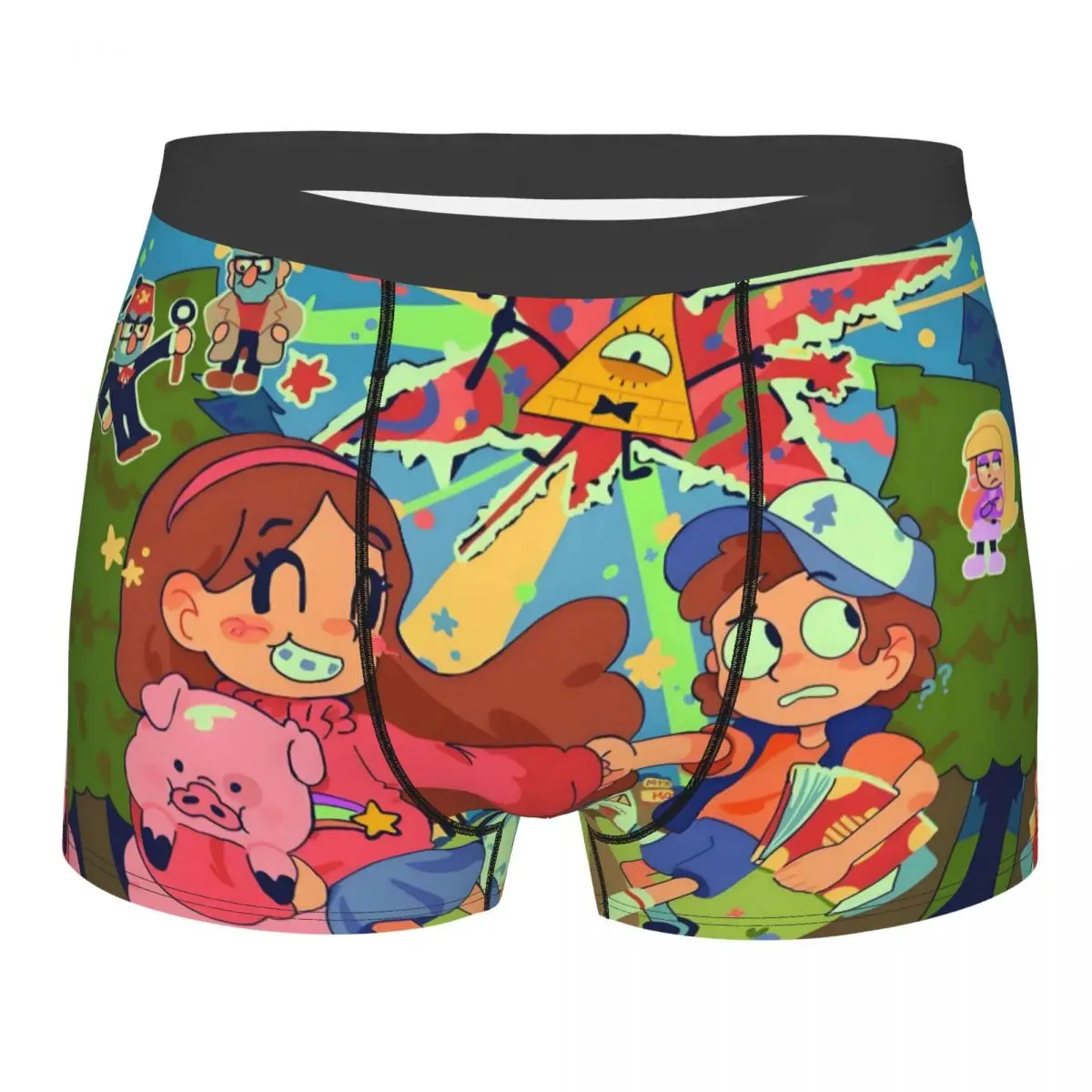 

Пользовательские забавные аниме Gravity Falls боксеры шорты мужские трусы нижнее белье крутые трусы